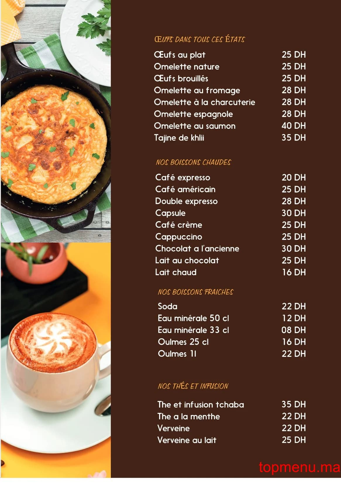 Restaurant Fluffy menu page 2 Fluffy menu page 2