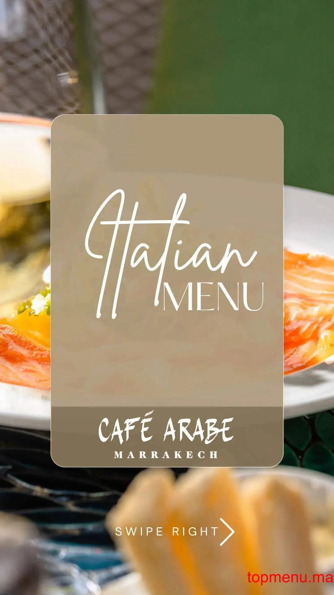 Restaurant Cafe Arabe menu page 4 Cafe Arabe menu page 4