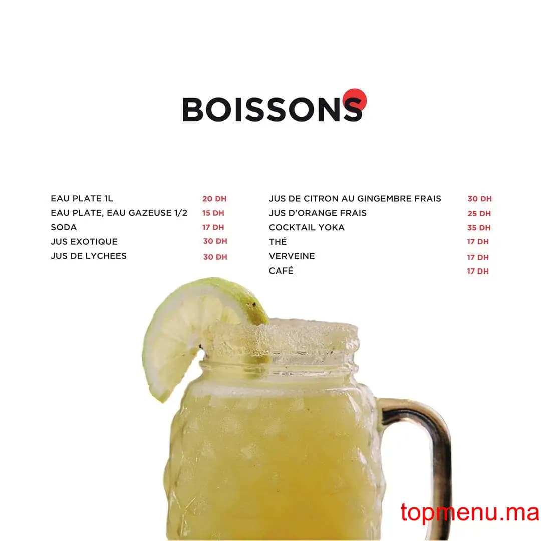 Restaurant Yoka Sushi menu page 26 Yoka Sushi menu page 26