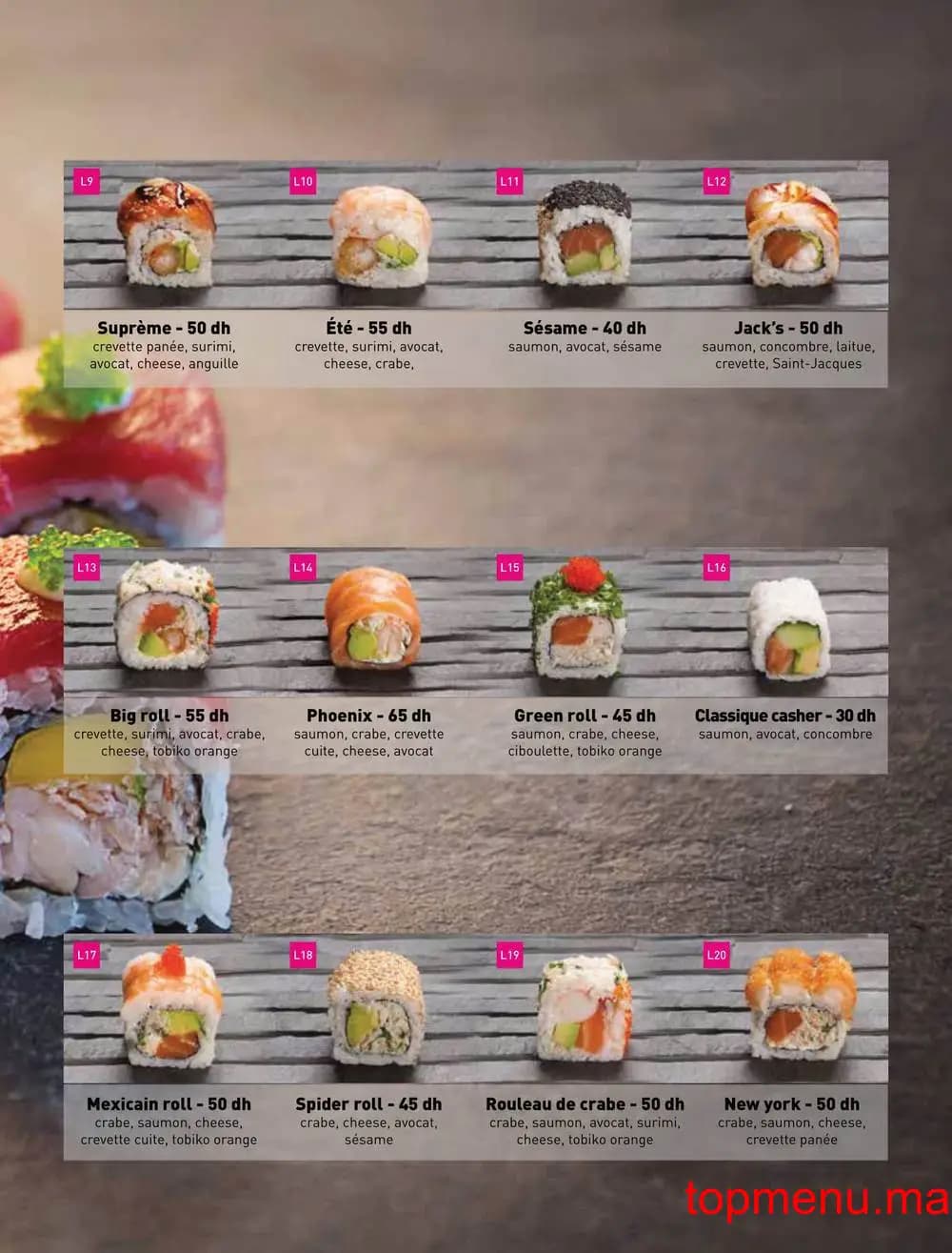 Restaurant Matsuri menu page 9 Matsuri menu page 9