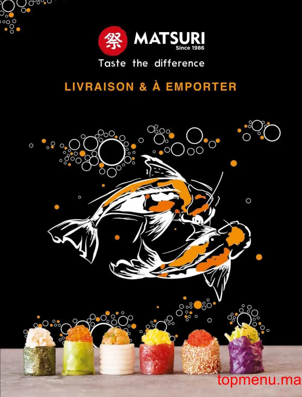 Restaurant Matsuri menu page 1 Matsuri menu page 1