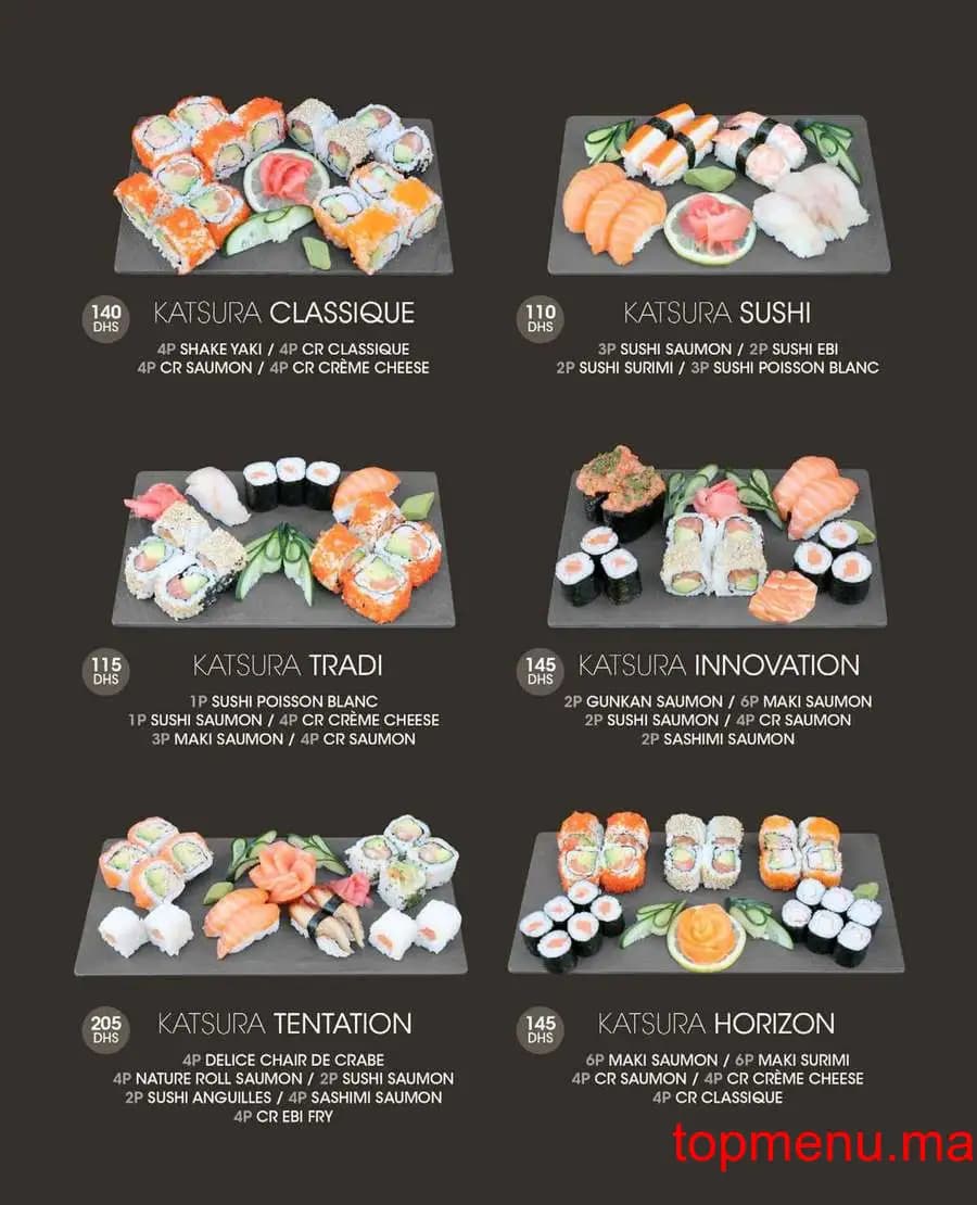 Restaurant Katsura menu page 1 Katsura menu page 1