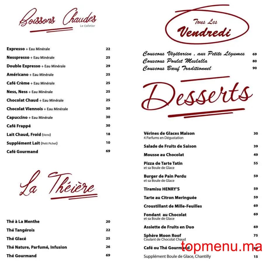 مطعم Moon Roof Café قائمة الطعام page 3 Moon Roof Café قائمة الطعام page 3