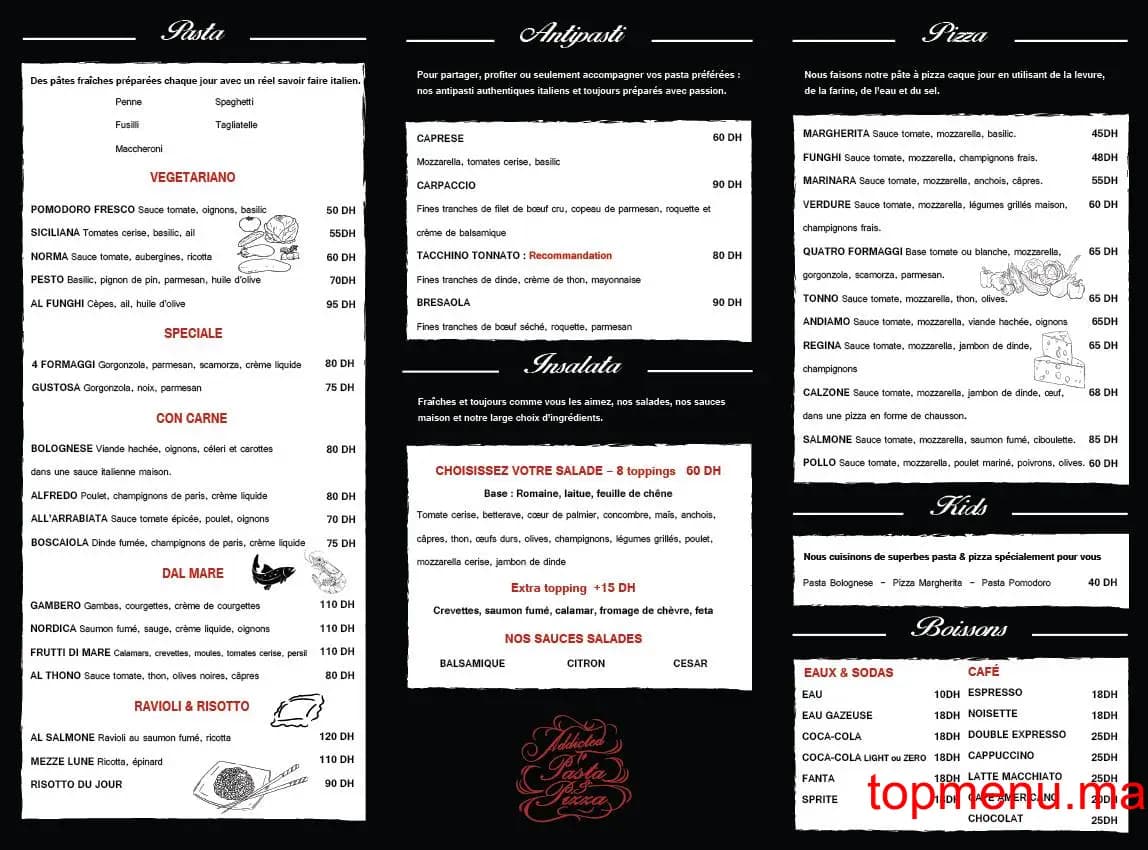 Restaurant Andiamo menu page 1 Andiamo menu page 1
