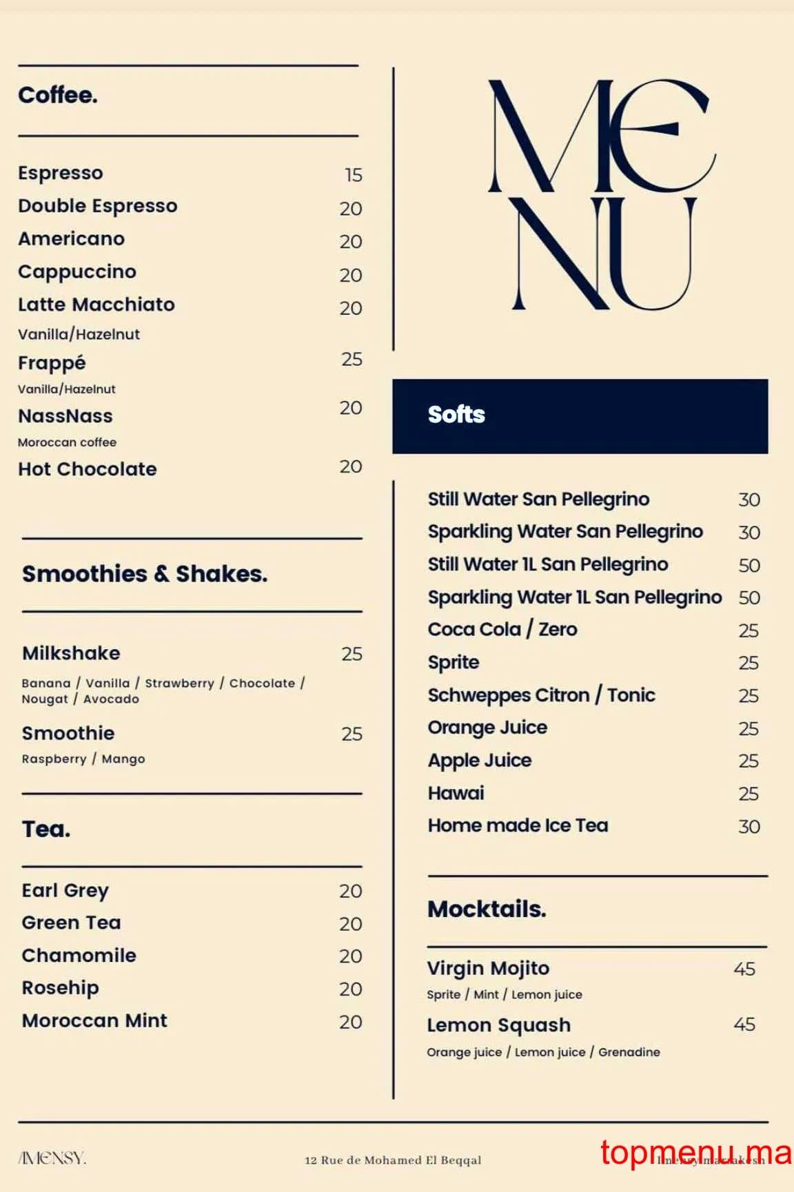 Restaurant imensy menu page 2 imensy menu page 2