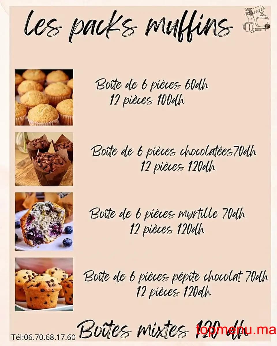 Restaurant Cake me menu page 5 Cake me menu page 5