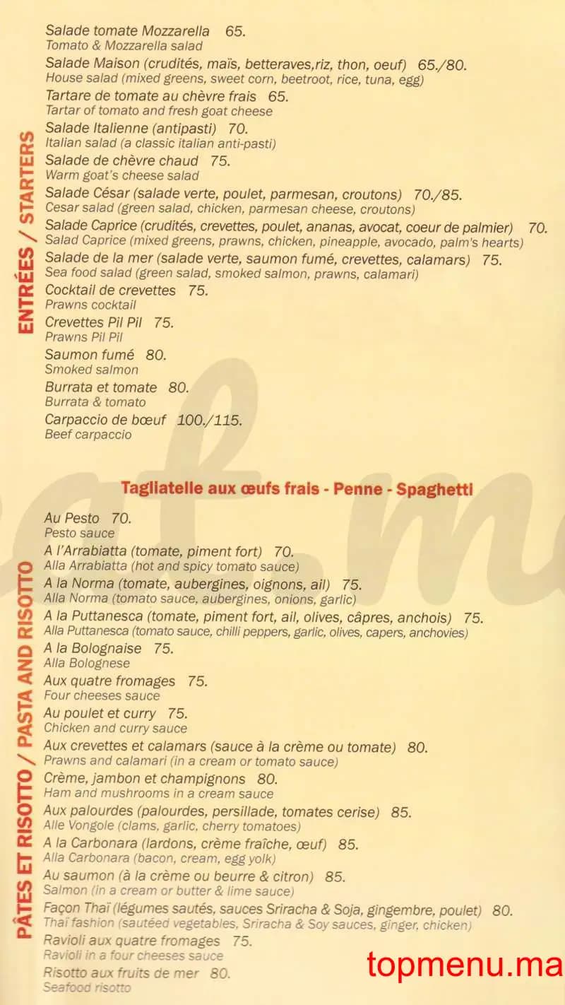 Restaurant Le Catanzaro menu page 1 Le Catanzaro menu page 1