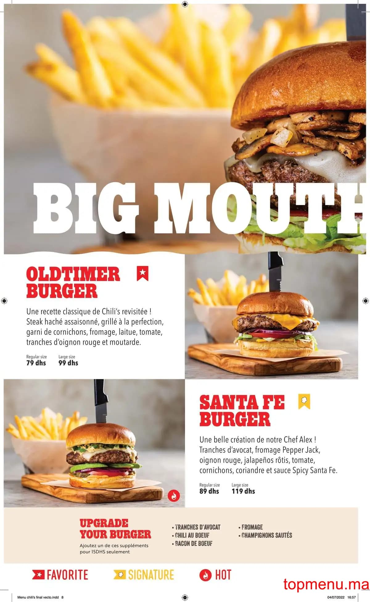 Restaurant Chili’s menu page 3 Chili’s menu page 3