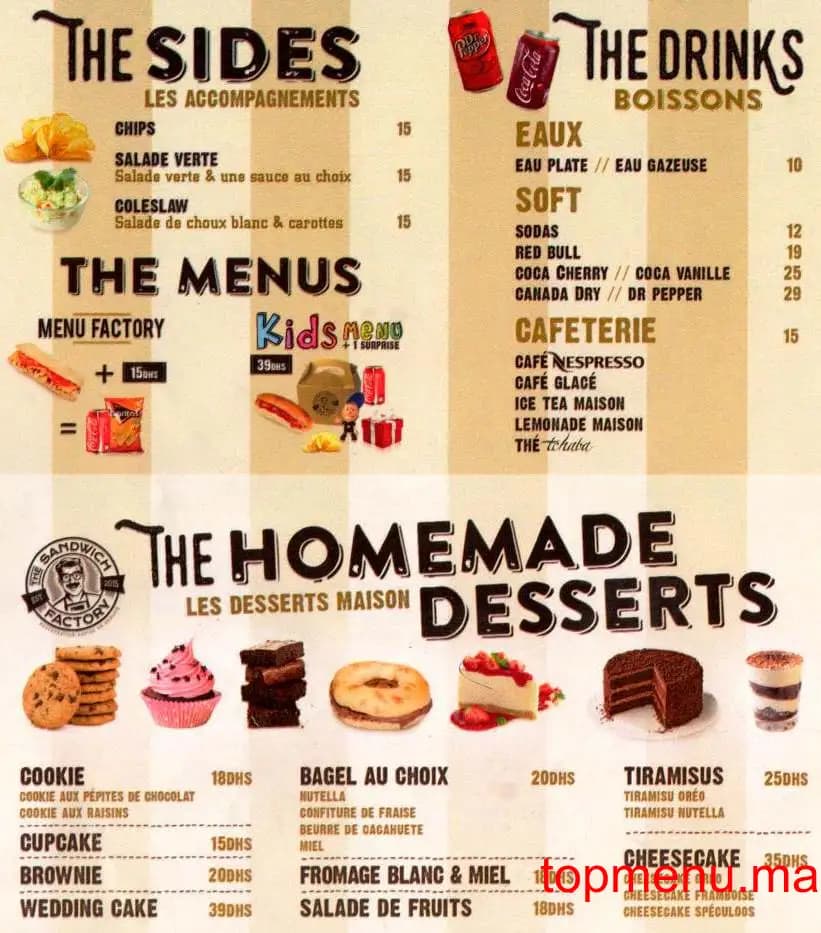 مطعم The Sandwich Factory قائمة الطعام page 3 The Sandwich Factory قائمة الطعام page 3
