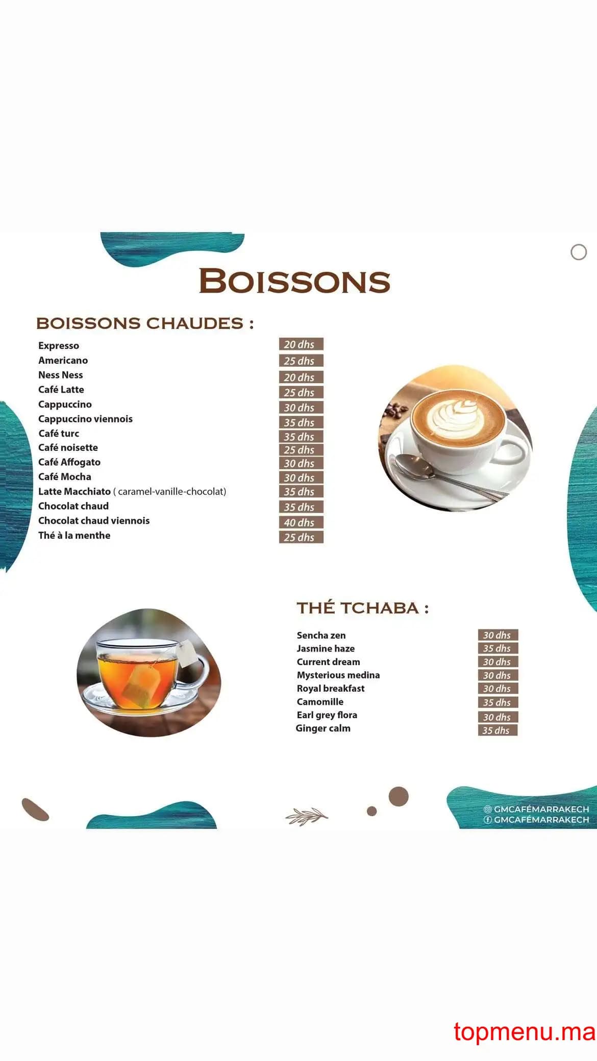 Restaurant GM Café Gourmet menu page 9 GM Café Gourmet menu page 9