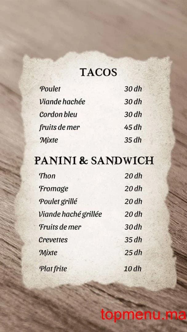 Restaurant Buffet d’Atlas menu page 6 Buffet d’Atlas menu page 6