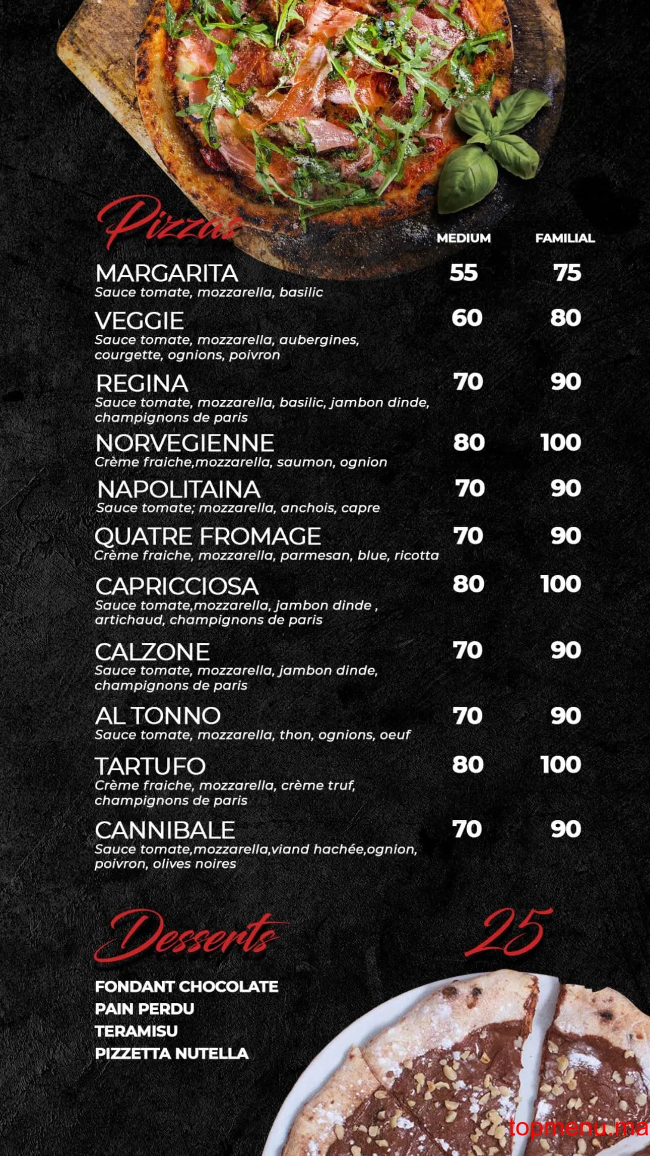 Restaurant Baba Pizza menu page 2 Baba Pizza menu page 2
