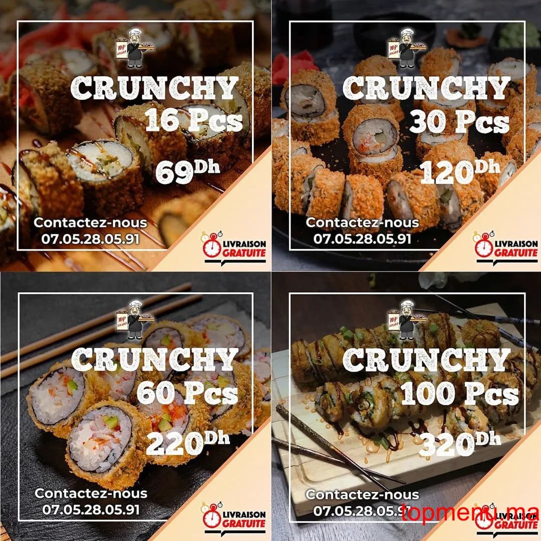 Restaurant Top Sushi menu page 1 Top Sushi menu page 1