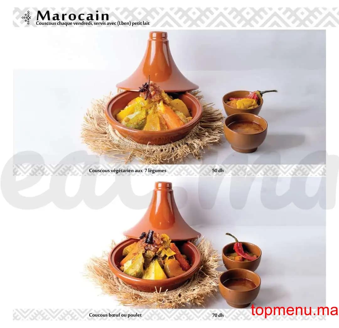 Restaurant Beldi Fusion Kitchen menu page 29 Beldi Fusion Kitchen menu page 29