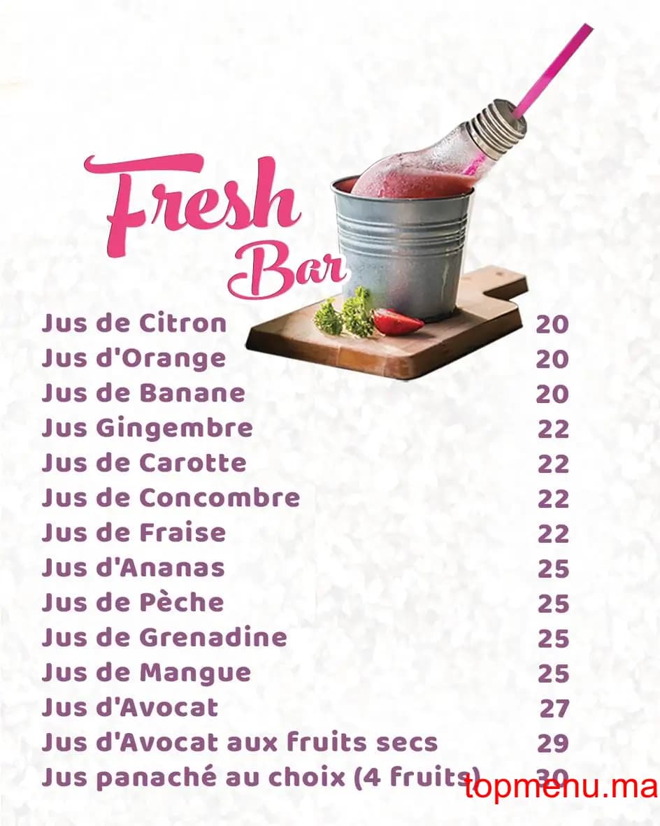 Restaurant Juice bar menu page 10 Juice bar menu page 10