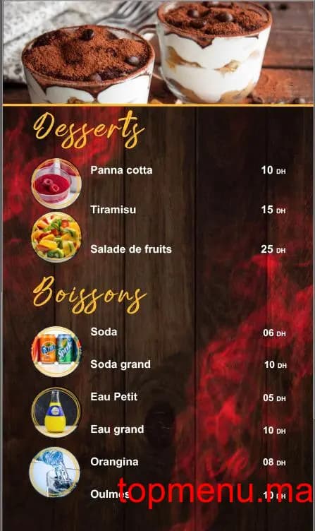 Restaurant Restaurants Jannat Daoudiate menu page 8 Restaurants Jannat Daoudiate menu page 8