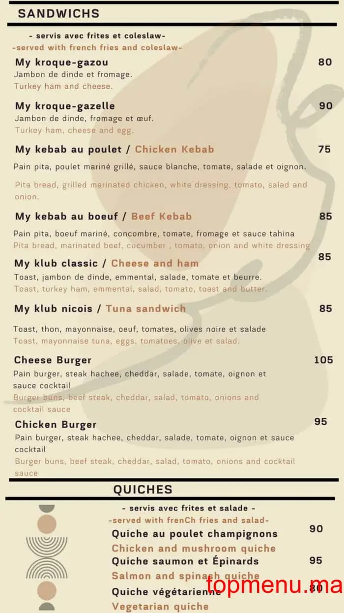 Restaurant MyKawa menu page 6 MyKawa menu page 6