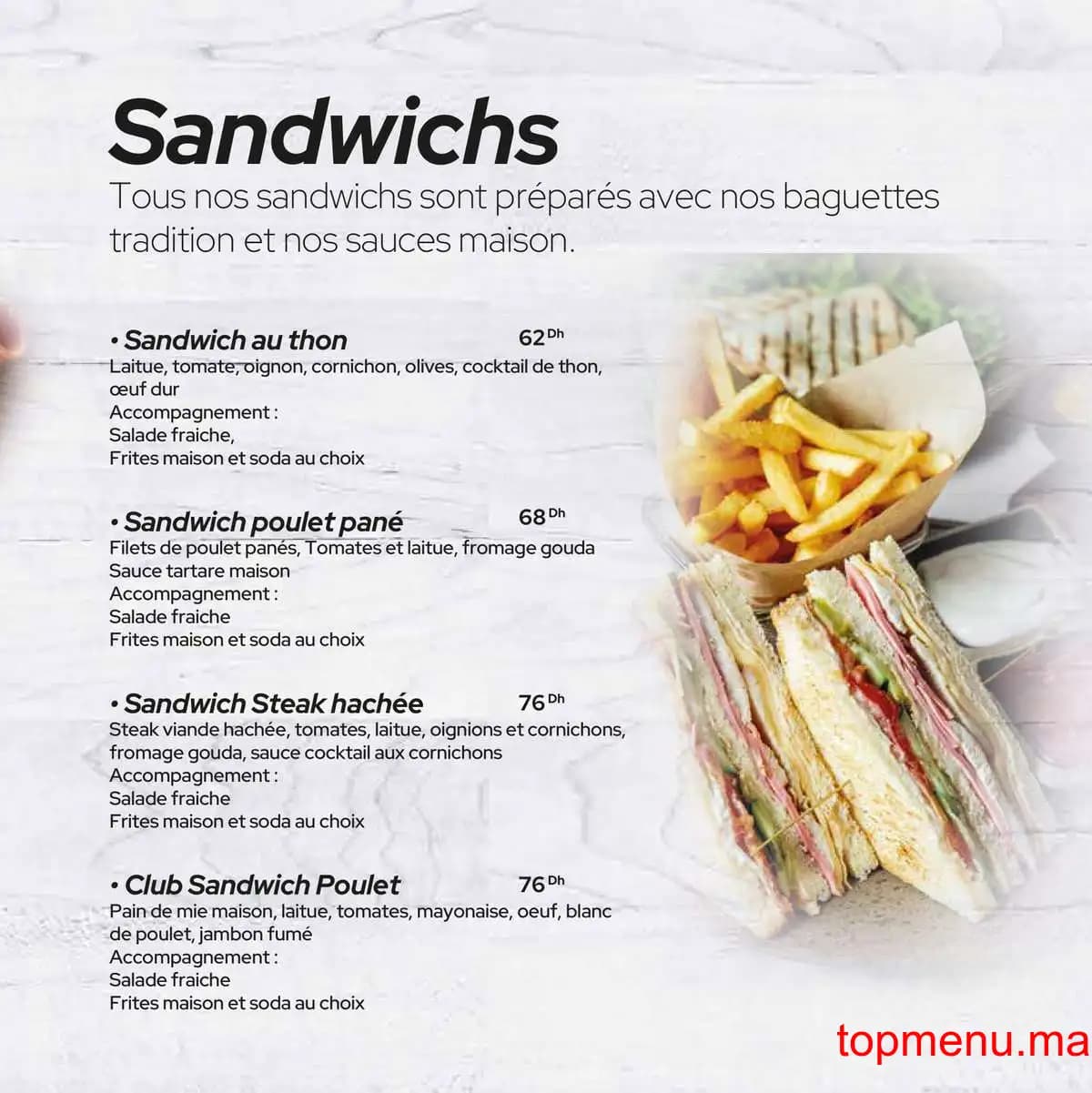 Restaurant Maison Mignardise menu page 8 Maison Mignardise menu page 8