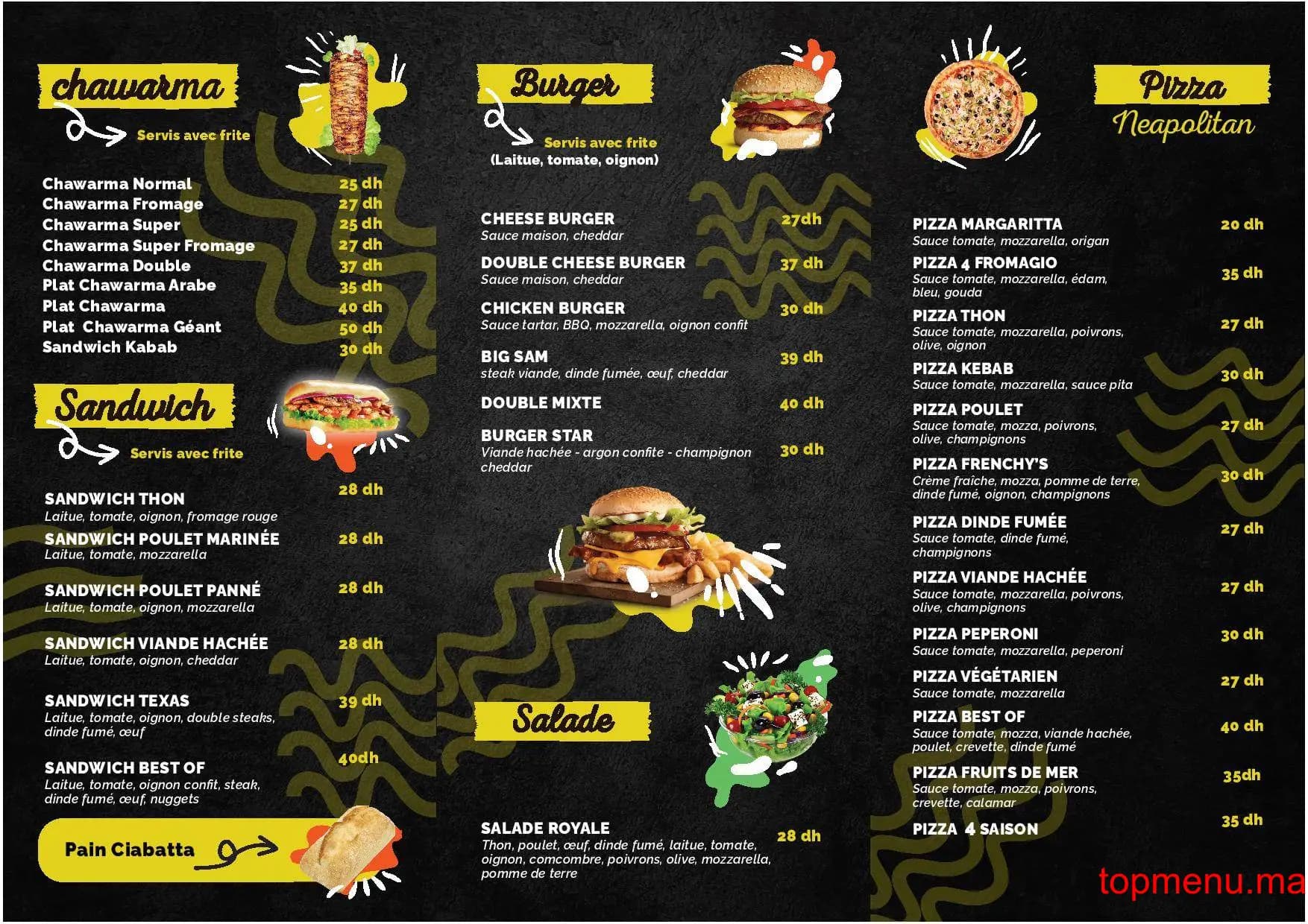 Restaurant Best of semlalia menu page 1 Best of semlalia menu page 1