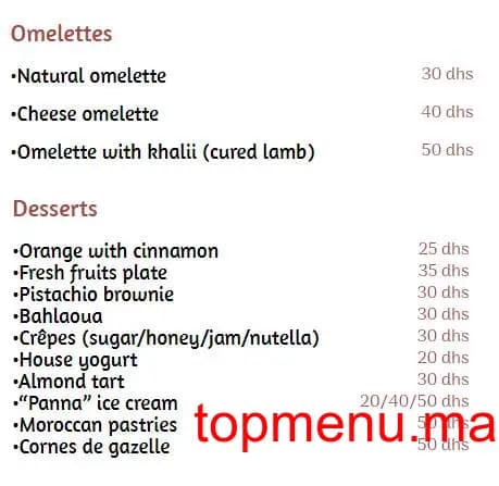مطعم Café des épices قائمة الطعام page 1 Café des épices قائمة الطعام page 1