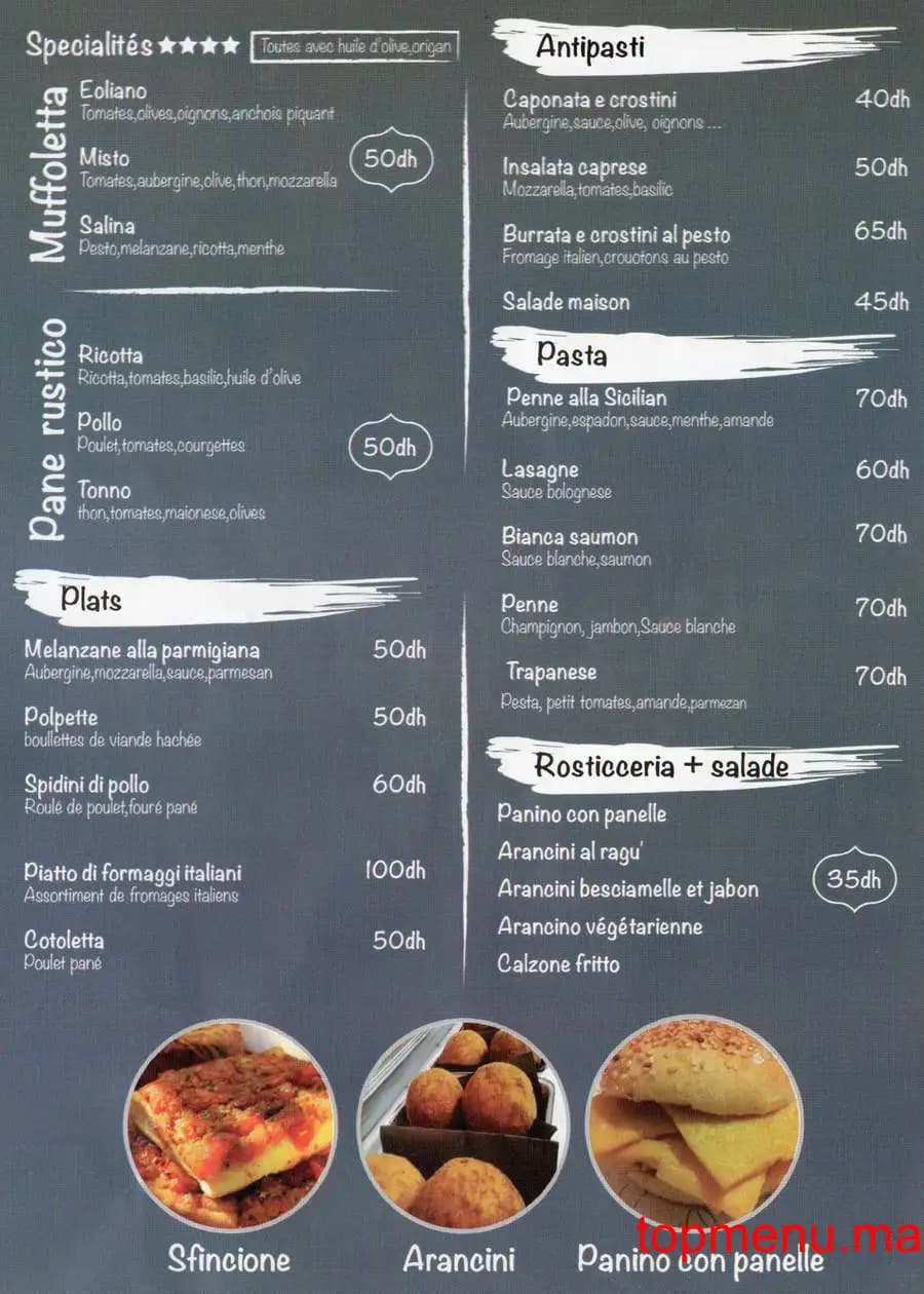 Restaurant Arancino menu page 1 Arancino menu page 1