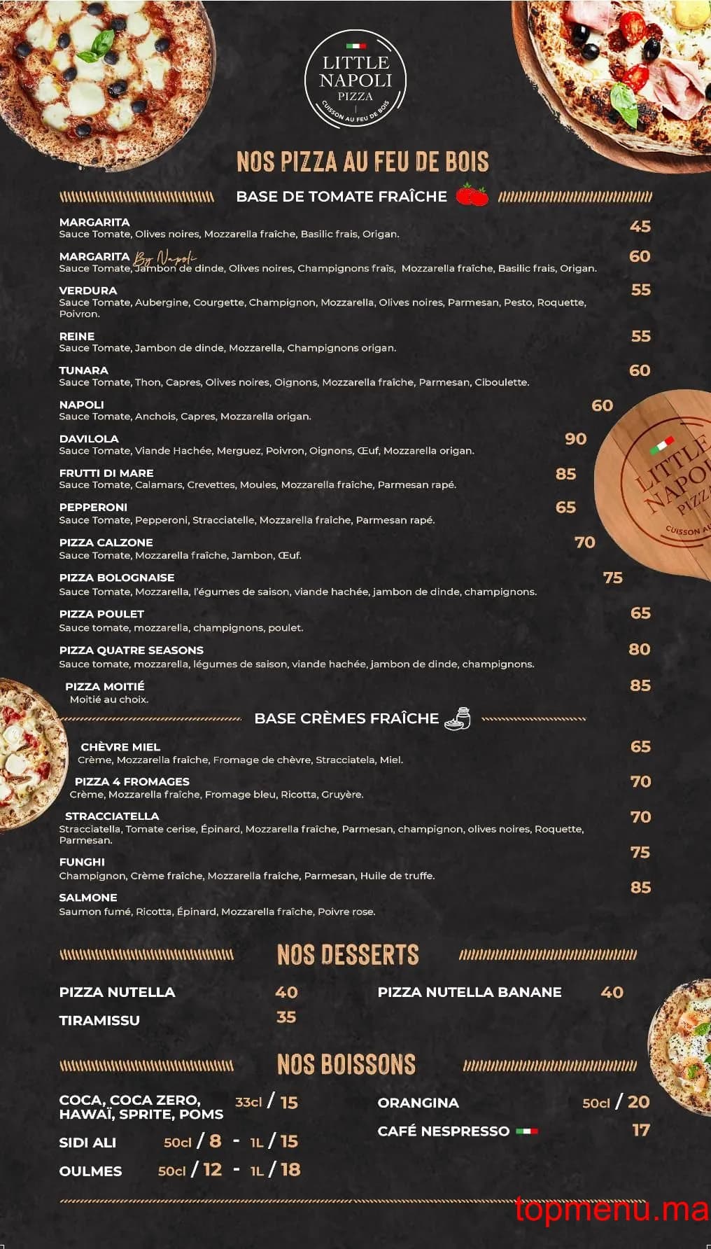 Restaurant Little Napoli menu page 1 Little Napoli menu page 1