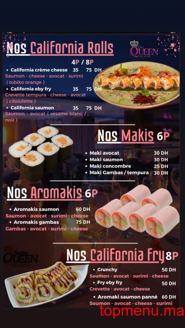 Restaurant Queen Atlantic menu page 2 Queen Atlantic menu page 2