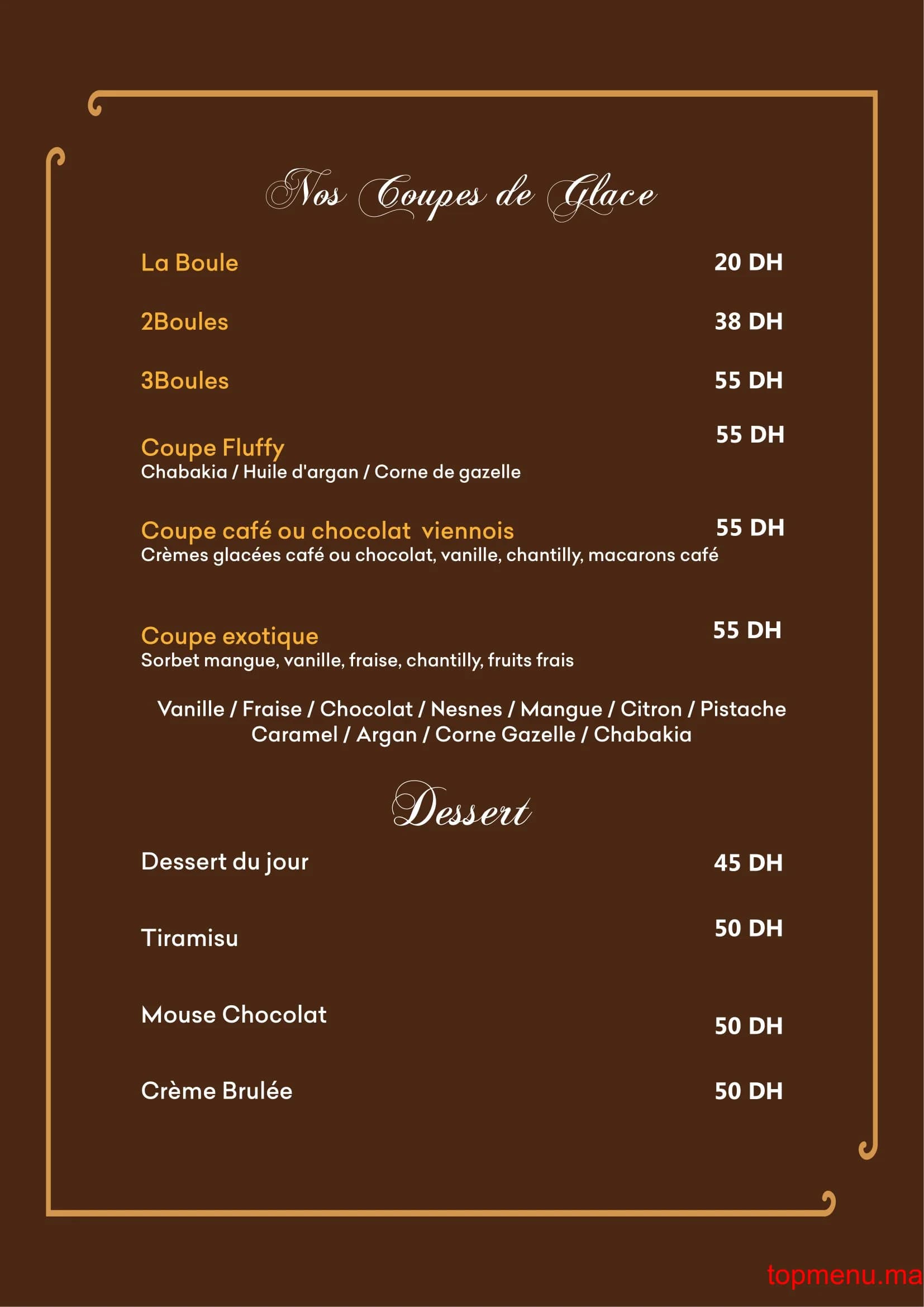 Restaurant Fluffy menu page 8 Fluffy menu page 8