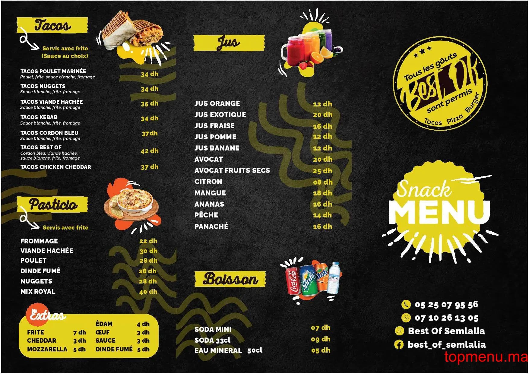 Restaurant Best of semlalia menu page 2 Best of semlalia menu page 2