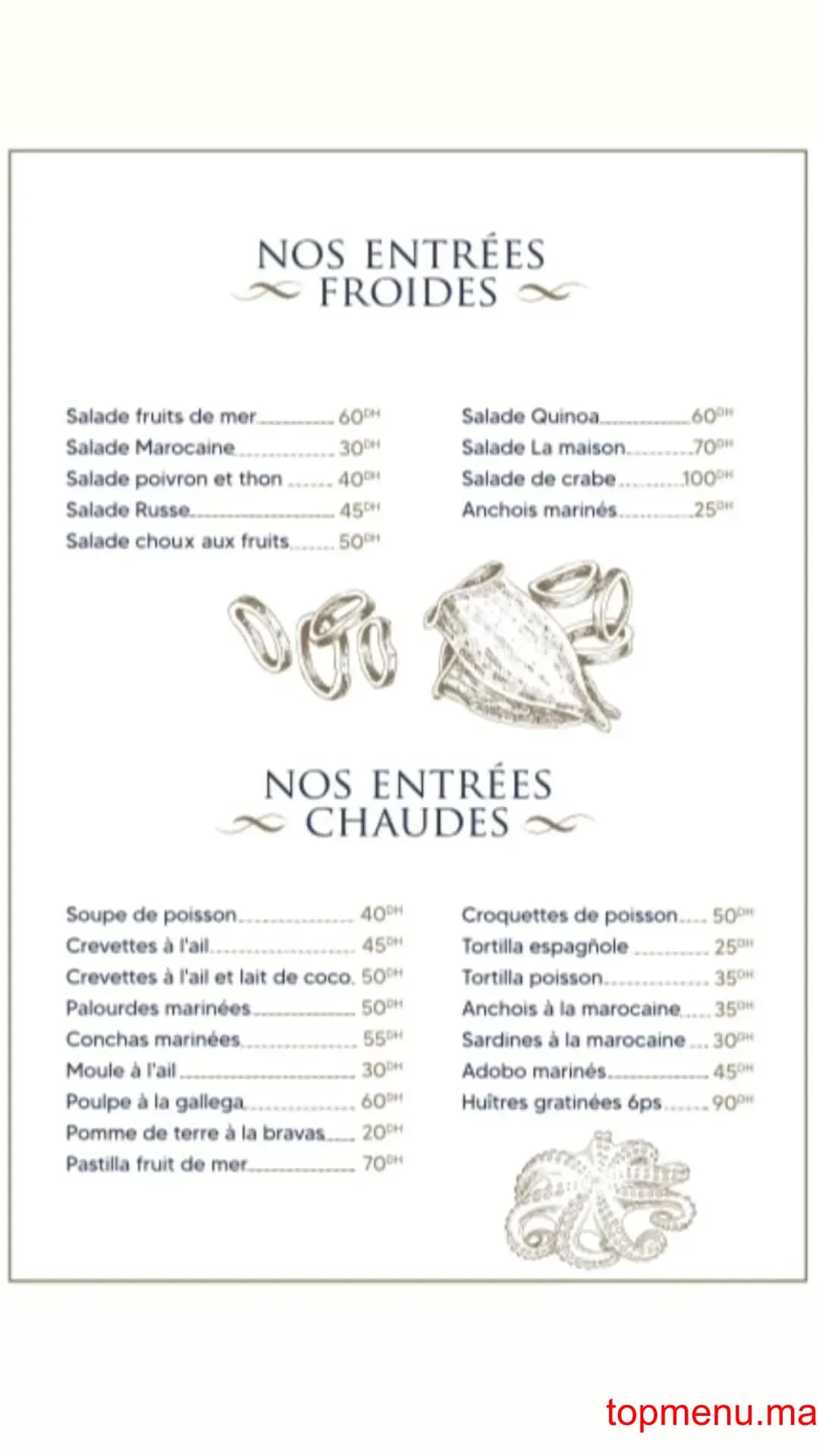Restaurant La maison du poisson menu page 3 La maison du poisson menu page 3