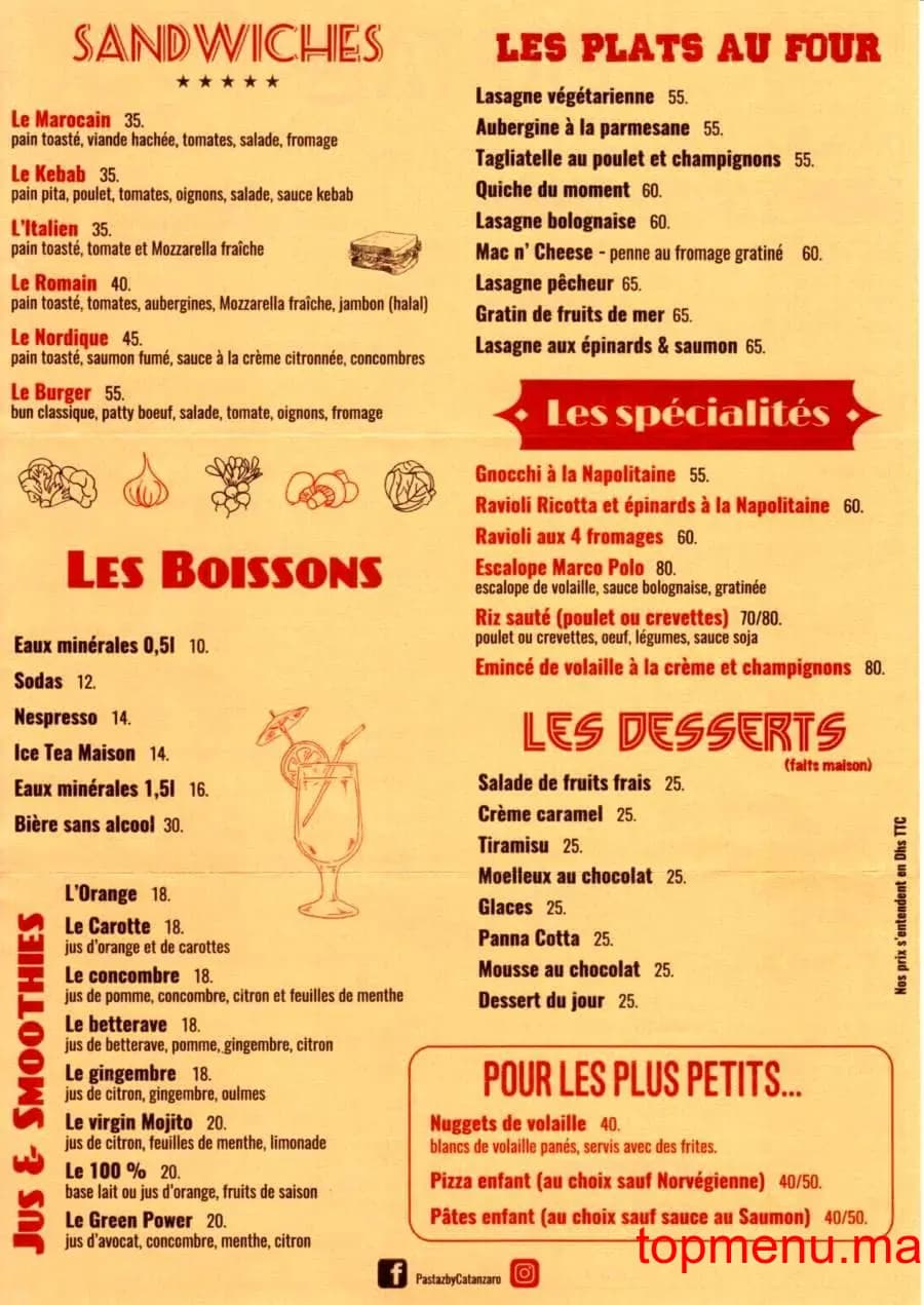 مطعم Pastaz by Catanzaro قائمة الطعام page 1 Pastaz by Catanzaro قائمة الطعام page 1