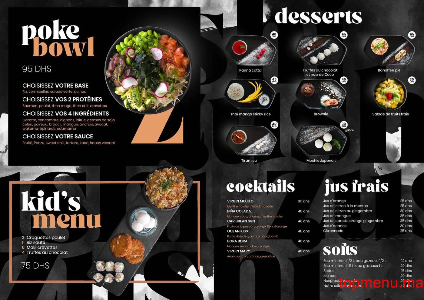 Restaurant Zushi menu page 9 Zushi menu page 9