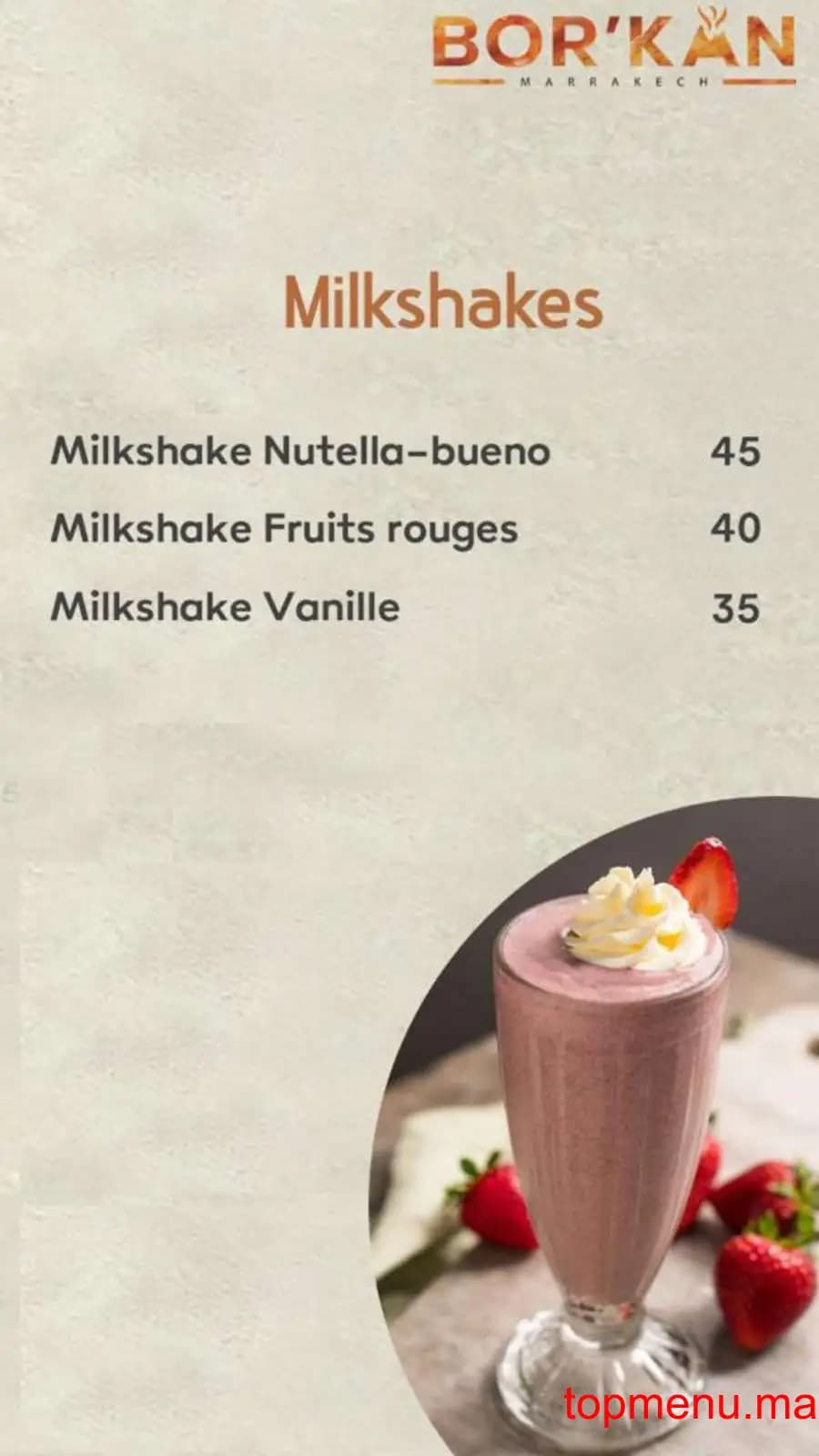 Restaurant Bor’kan menu page 7 Bor’kan menu page 7