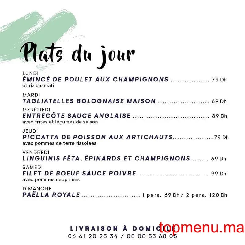 Restaurant BangBang menu page 2 BangBang menu page 2