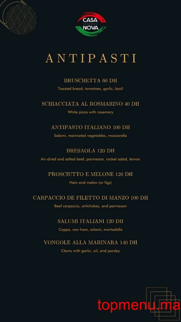 Restaurant Casa Nova menu page 5 Casa Nova menu page 5