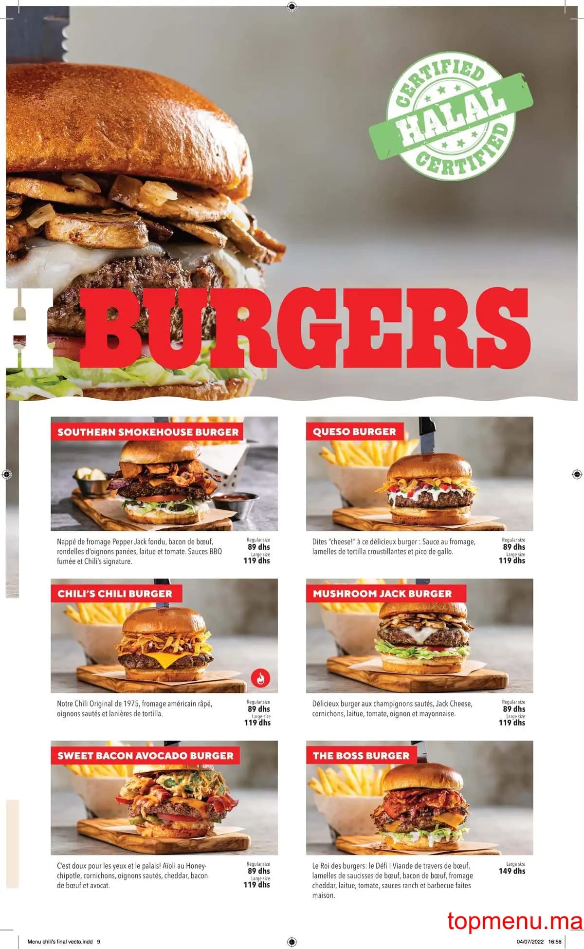 Restaurant Chili’s menu page 4 Chili’s menu page 4