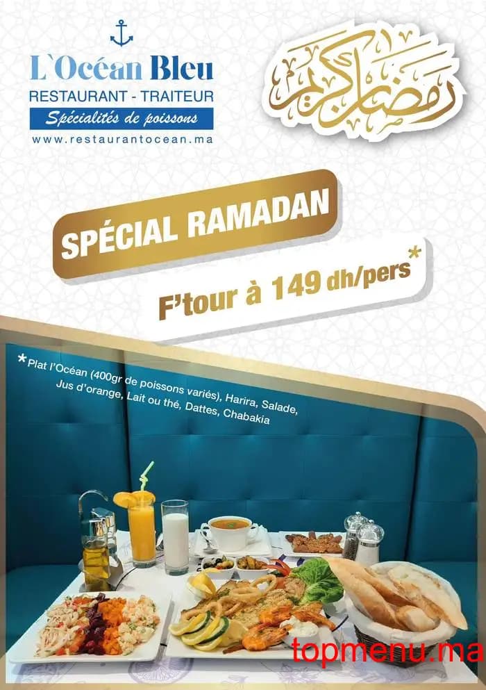 Restaurant L’Océan Bleu menu page 5 L’Océan Bleu menu page 5