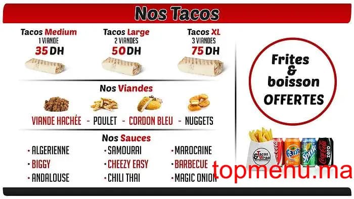 Restaurant Tacos & Wraps menu page 3 Tacos & Wraps menu page 3