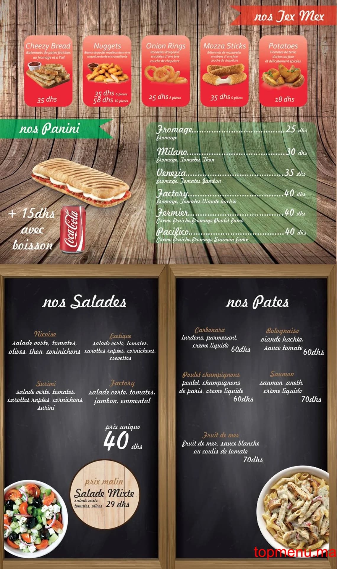 Restaurant Pizza Factory menu page 1 Pizza Factory menu page 1