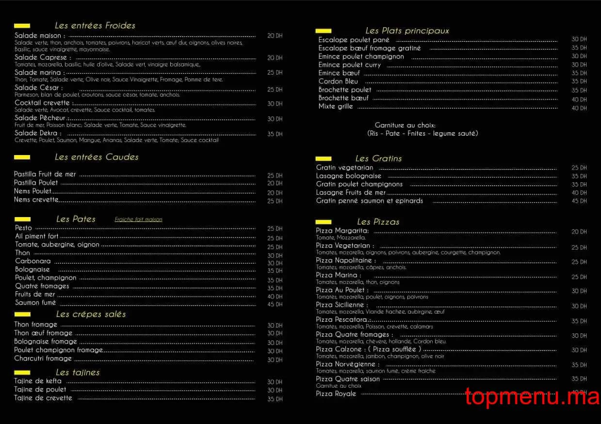 Restaurant Dekra Food menu page 2 Dekra Food menu page 2