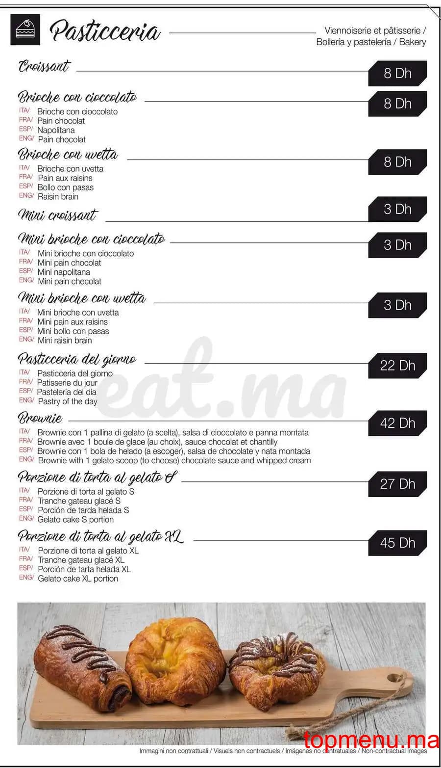 Restaurant Dino Gelati menu page 2 Dino Gelati menu page 2