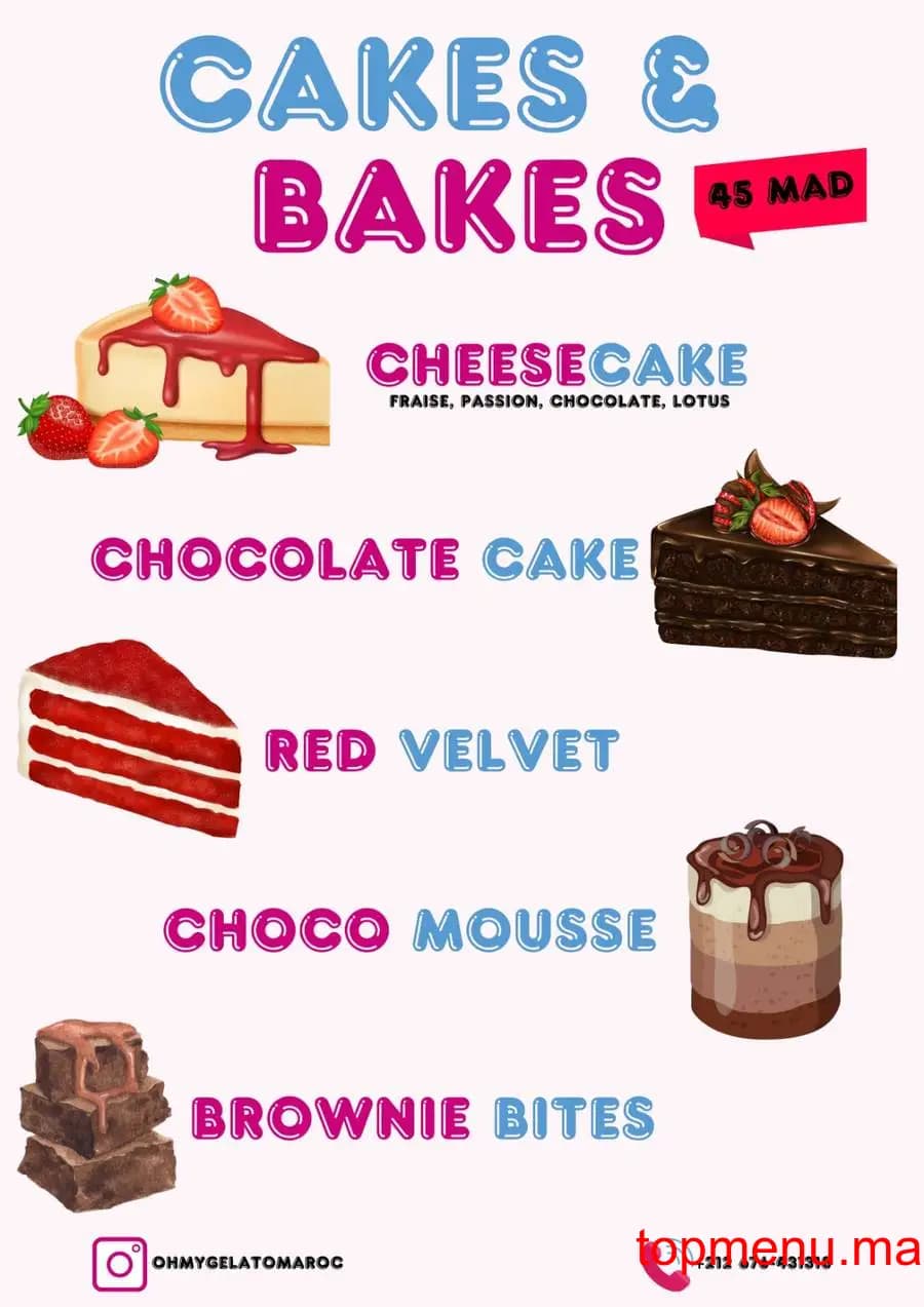 Restaurant Oh My Gelato menu page 8 Oh My Gelato menu page 8