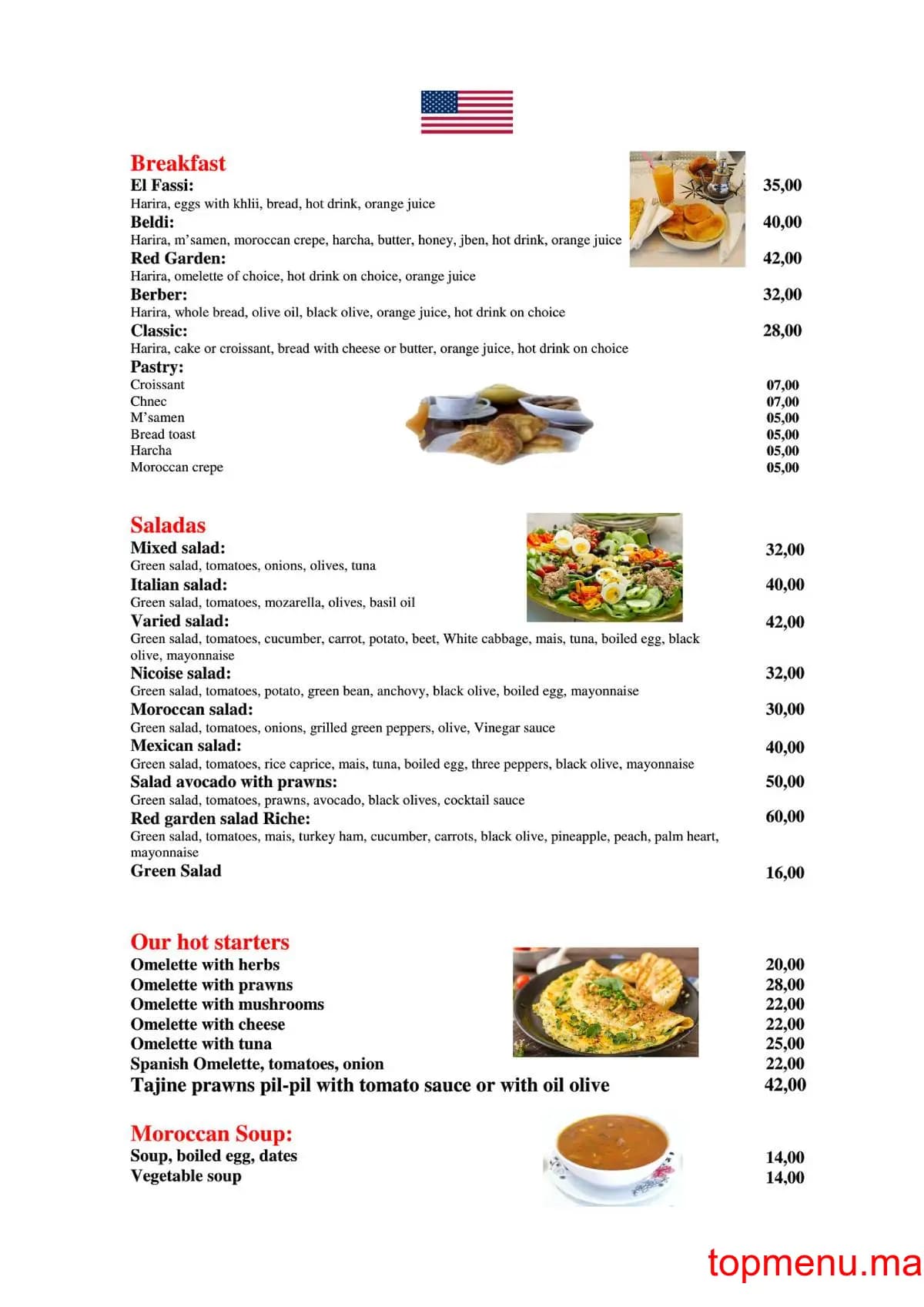 مطعم Red Garden قائمة الطعام page 3 Red Garden قائمة الطعام page 3