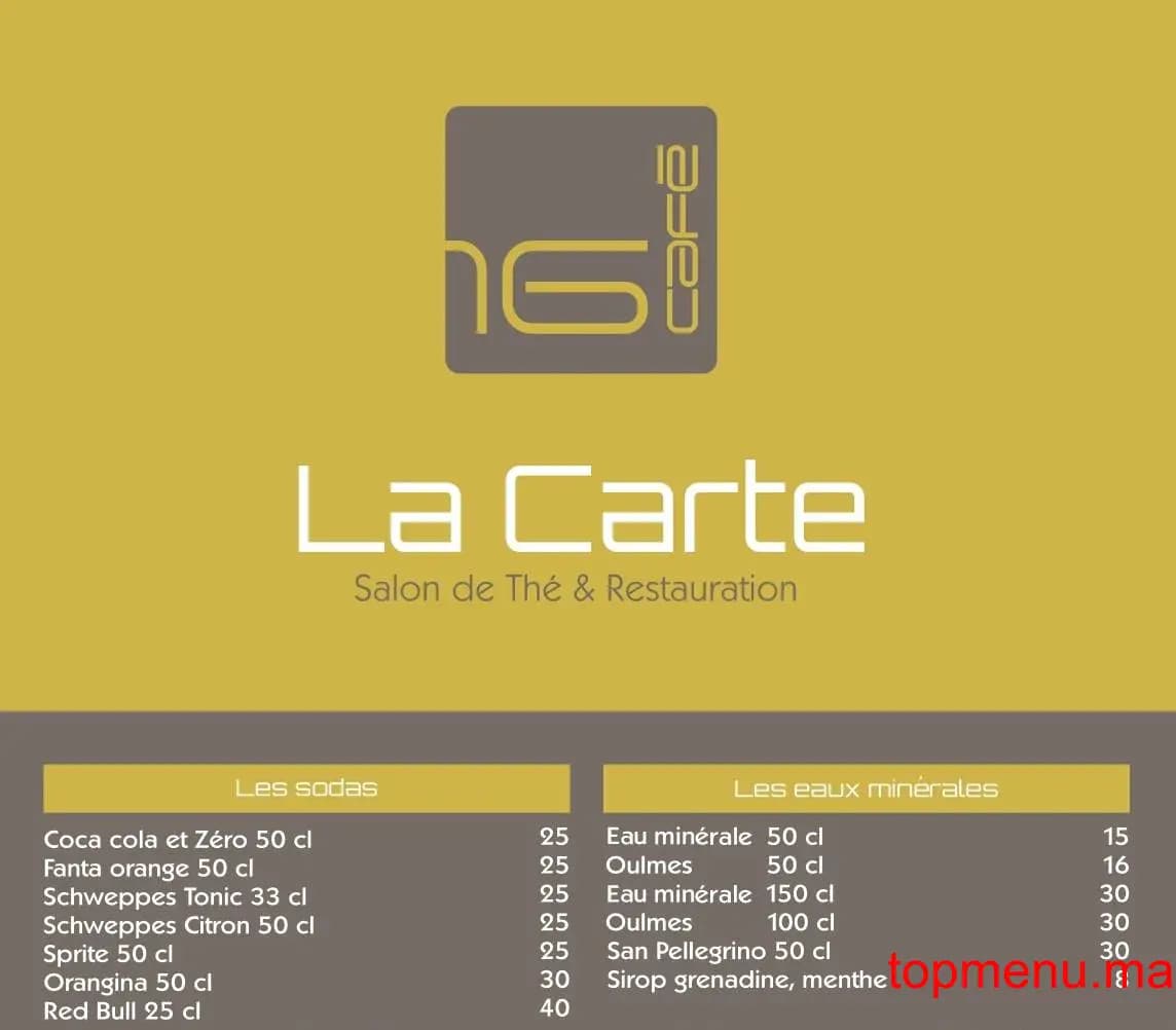 Restaurant 16 Café menu page 3 16 Café menu page 3