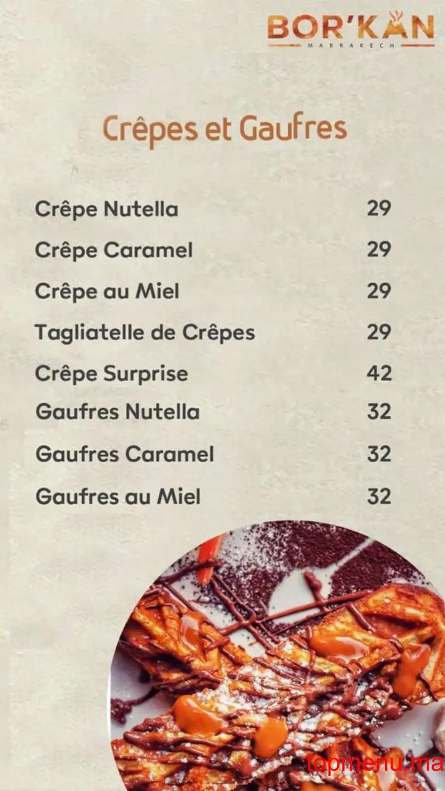 Restaurant Bor’kan menu page 8 Bor’kan menu page 8