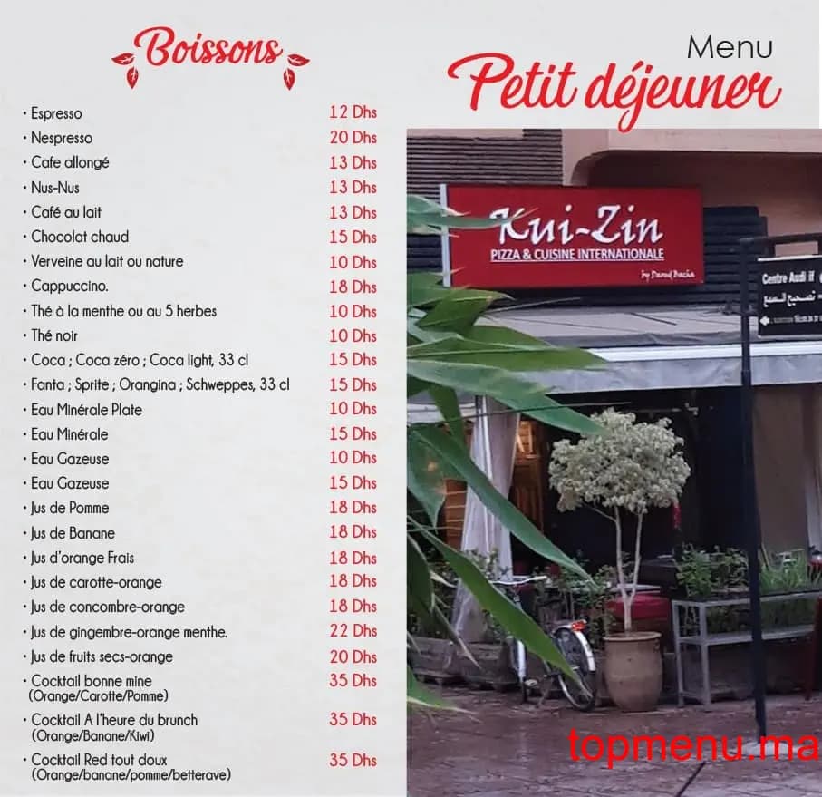 Restaurant Kui Zin menu page 7 Kui Zin menu page 7