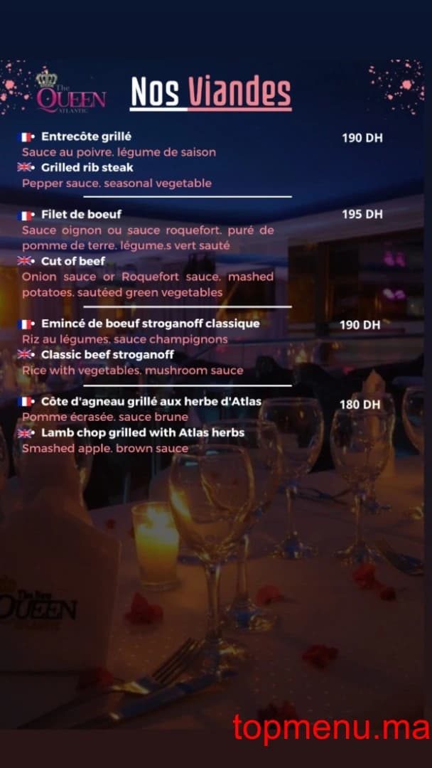 Restaurant Queen Atlantic menu page 8 Queen Atlantic menu page 8