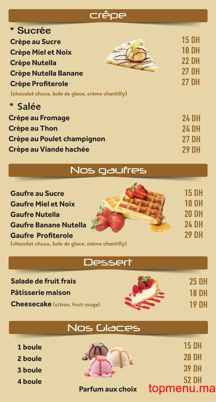 Restaurant La Baguette Chef menu page 7 La Baguette Chef menu page 7