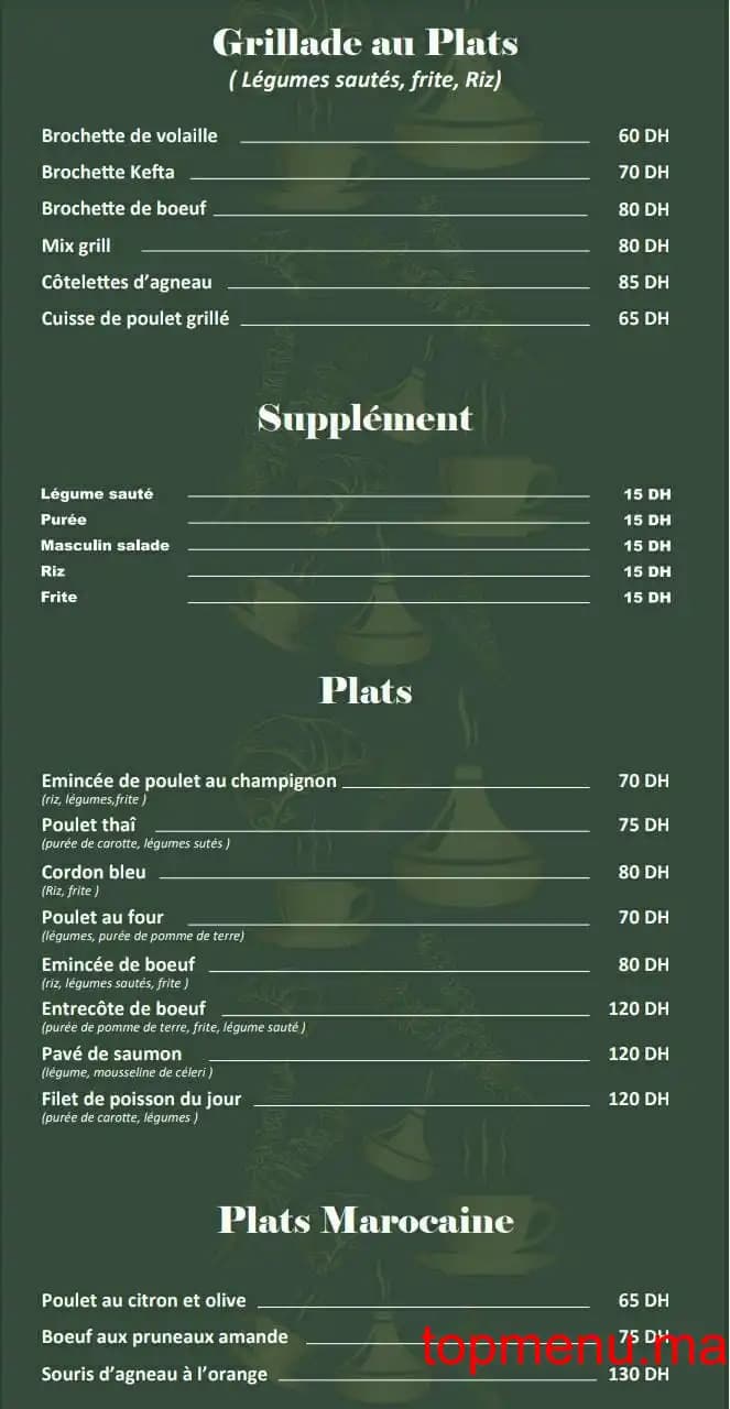 Restaurant Restaurant By Kech menu page 4 Restaurant By Kech menu page 4