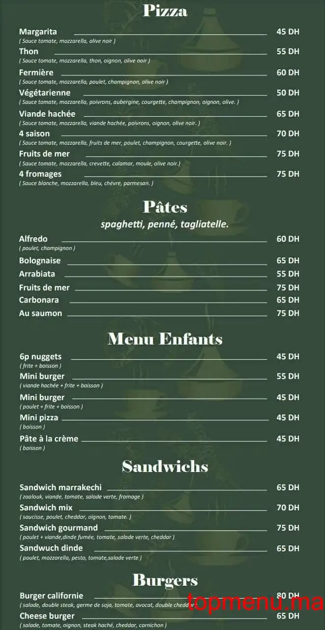 Restaurant Restaurant By Kech menu page 3 Restaurant By Kech menu page 3